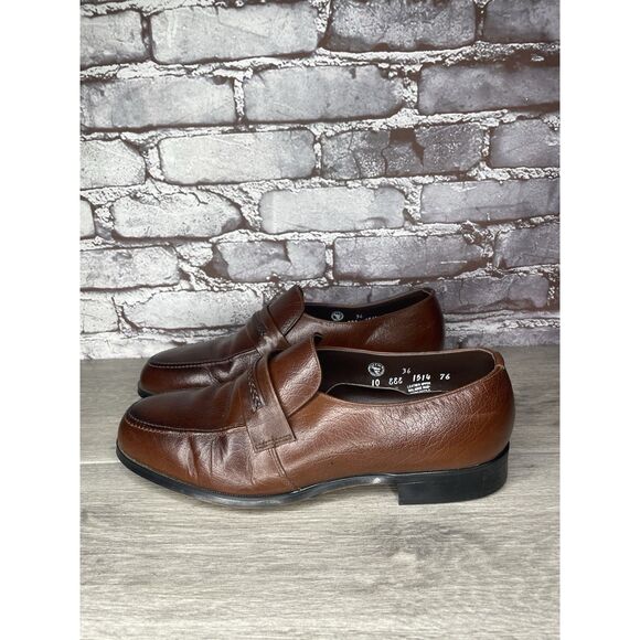 Winthrop USA Brown Leather Penny Loafers Dress Shoes Men’s Sz 10EEE US/44EU main image 9